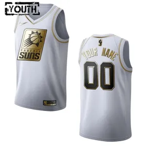 Maillot Enfant Phoenix Suns Personnalisé Golden Edition Blanc Swingman Maillot Enfant Phoenix Suns Personnalisé Golden Edition Blanc Swingman