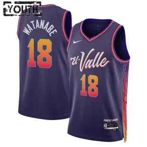 Maillot Enfant Phoenix Suns Yuta Watanabe City Edition 2023-24 Violet Swingman