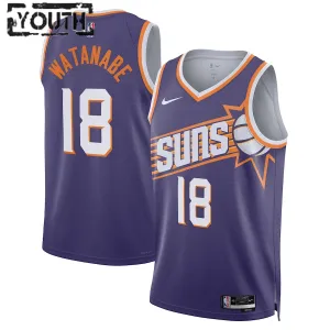 Maillot Enfant Phoenix Suns Yuta Watanabe Icon Edition 2023-24 Violet Swingman