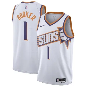 Maillot Homme Phoenix Suns Devin Booker Association Edition 2023-24 Blanc Swingman