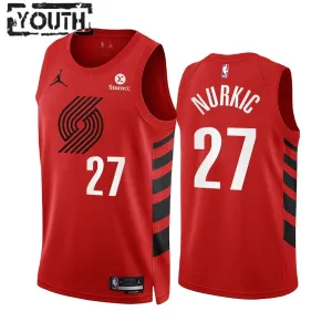 Maillot Enfant Portland Trail Blazers Jusuf Nurkic 27 Statement Edition Rouge Swingman Maillot Enfant Portland Trail Blazers Jusuf Nurkic 27 Statement Edition Rouge Swingman
