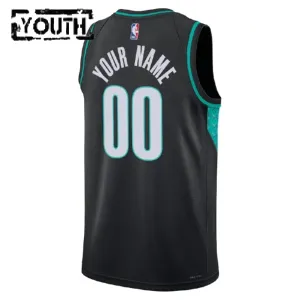 Maillot Enfant Portland Trail Blazers Personnalisé City Edition 2022-23 Noir Swingman