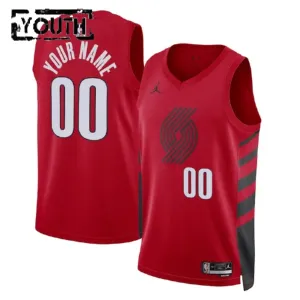 Maillot Enfant Portland Trail Blazers Personnalisé Statement Edition Rouge Swingman