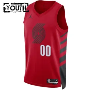 Maillot Enfant Portland Trail Blazers Personnalisé Statement Edition Rouge Swingman