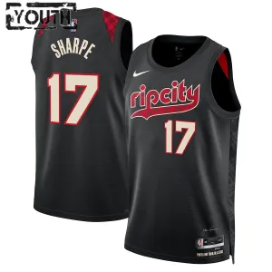 Maillot Enfant Portland Trail Blazers Shaedon Sharpe City Edition 2023-24 Noir Swingman