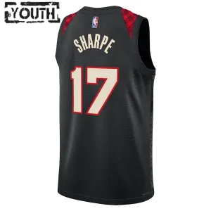 Maillot Enfant Portland Trail Blazers Shaedon Sharpe City Edition 2023-24 Noir Swingman