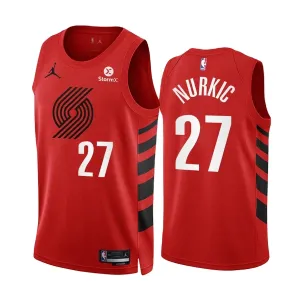 Maillot Homme Portland Trail Blazers Jusuf Nurkic 27 Statement Edition Rouge Swingman Maillot Homme Portland Trail Blazers Jusuf Nurkic 27 Statement Edition Rouge Swingman