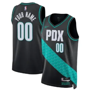 Maillot Homme Portland Trail Blazers Personnalisé City Edition 2022-23 Noir Swingman