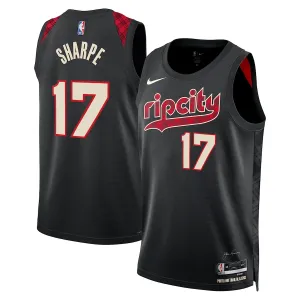 Maillot Homme Portland Trail Blazers Shaedon Sharpe City Edition 2023-24 Noir Swingman