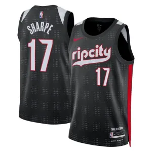 Maillot Homme Portland Trail Blazers Shaedon Sharpe City Edition 2024-25 Noir Swingman