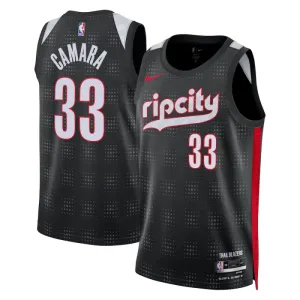 Maillot Homme Portland Trail Blazers Toumani Camara City Edition 2024-25 Noir Swingman