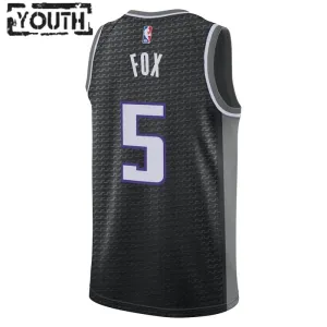 Maillot Enfant Sacramento Kings De Aaron Fox 5 Statement Edition Noir Swingman