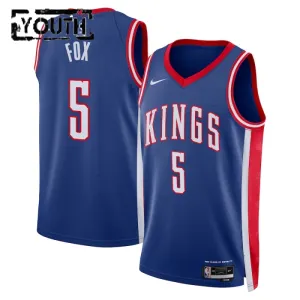 Maillot Enfant Sacramento Kings De Aaron Fox City Edition 2024-25 Bleu Swingman