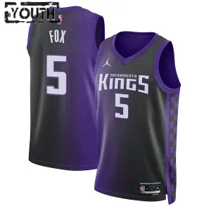 Maillot Enfant Sacramento Kings De Aaron Fox Statement Edition 2023-24 Violet Swingman