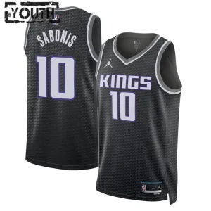 Maillot Enfant Sacramento Kings Domantas Sabonis 10 Statement Edition Noir Swingman