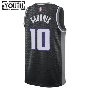 Maillot Enfant Sacramento Kings Domantas Sabonis 10 Statement Edition Noir Swingman