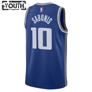Maillot Enfant Sacramento Kings Domantas Sabonis City Edition 2023-24 Bleu Swingman