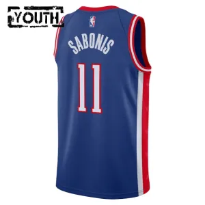 Maillot Enfant Sacramento Kings Domantas Sabonis City Edition 2024-25 Bleu Swingman