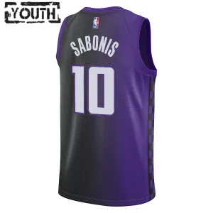 Maillot Enfant Sacramento Kings Domantas Sabonis Statement Edition 2023-24 Violet Swingman