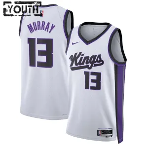 Maillot Enfant Sacramento Kings Keegan Murray Association Edition 2023-24 Blanc Swingman
