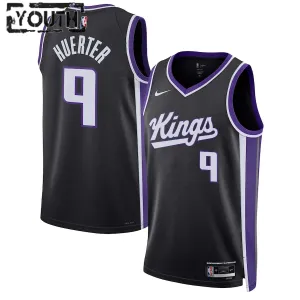 Maillot Enfant Sacramento Kings Kevin Huerter Icon Edition 2023-24 Noir Swingman