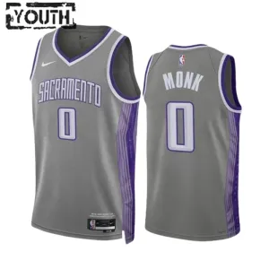 Maillot Enfant Sacramento Kings Malik Monk 0 City Edition 2022-23 Gris Swingman Maillot Enfant Sacramento Kings Malik Monk 0 City Edition 2022-23 Gris Swingman