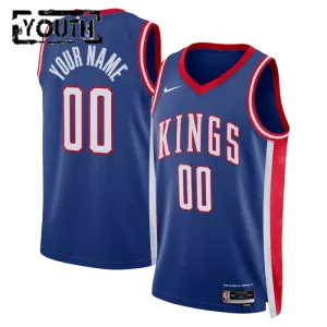 Maillot Enfant Sacramento Kings Personnalisé City Edition 2024-25 Bleu Swingman