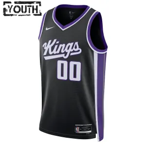 Maillot Enfant Sacramento Kings Personnalisé Icon Edition 2023-24 Noir Swingman