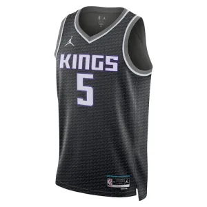 Maillot Homme Sacramento Kings De Aaron Fox 5 Statement Edition Noir Swingman