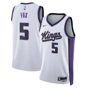 Maillot Homme Sacramento Kings De Aaron Fox Association Edition 2023-24 Blanc Swingman