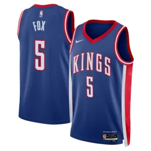 Maillot Homme Sacramento Kings De Aaron Fox City Edition 2024-25 Bleu Swingman