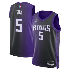 Maillot Homme Sacramento Kings De Aaron Fox Statement Edition 2023-24 Violet Swingman