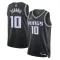 Maillot Homme Sacramento Kings Domantas Sabonis 10 Statement Edition Noir Swingman