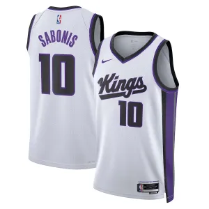 Maillot Homme Sacramento Kings Domantas Sabonis Association Edition 2023-24 Blanc Swingman