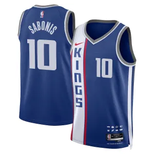Maillot Homme Sacramento Kings Domantas Sabonis City Edition 2023-24 Bleu Swingman