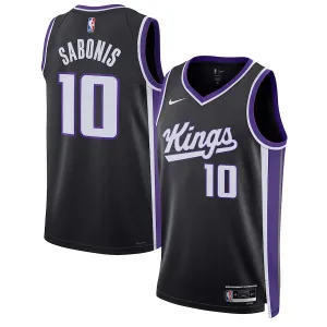 Maillot Homme Sacramento Kings Domantas Sabonis Icon Edition 2023-24 Noir Swingman