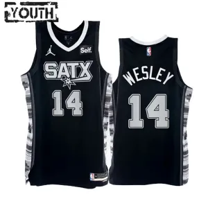 Maillot Enfant San Antonio Spurs Blake Wesley 14 Statement Edition Noir Swingman Maillot Enfant San Antonio Spurs Blake Wesley 14 Statement Edition Noir Swingman