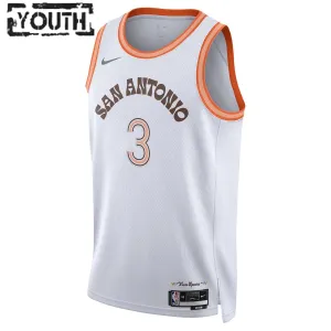 Maillot Enfant San Antonio Spurs Keldon Johnson City Edition 2023-24 Blanc Swingman