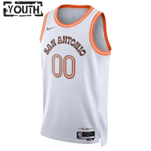 Maillot Enfant San Antonio Spurs Personnalisé City Edition 2023-24 Blanc Swingman