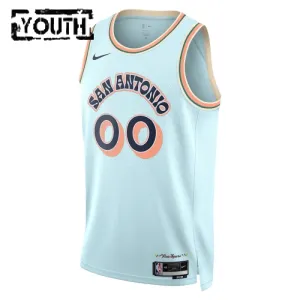 Maillot Enfant San Antonio Spurs Personnalisé City Edition 2024-25 Bleu Swingman