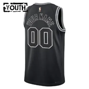 Maillot Enfant San Antonio Spurs Personnalisé Classic Edition 2022-23 Noir Swingman