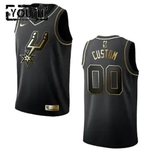 Maillot Enfant San Antonio Spurs Personnalisé Golden Edition Noir Swingman Maillot Enfant San Antonio Spurs Personnalisé Golden Edition Noir Swingman
