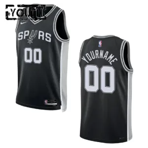 Maillot Enfant San Antonio Spurs Personnalisé Icon Edition Noir Swingman