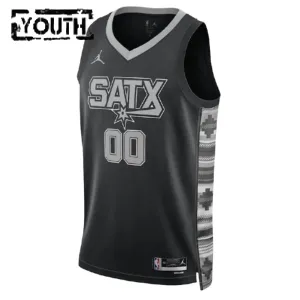 Maillot Enfant San Antonio Spurs Personnalisé Statement Edition Noir Swingman