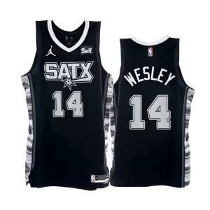 Maillot Homme San Antonio Spurs Blake Wesley 14 Statement Edition Noir Swingman Maillot Homme San Antonio Spurs Blake Wesley 14 Statement Edition Noir Swingman