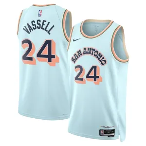 Maillot Homme San Antonio Spurs Devin Vassell City Edition 2024-25 Bleu Swingman