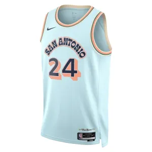 Maillot Homme San Antonio Spurs Devin Vassell City Edition 2024-25 Bleu Swingman