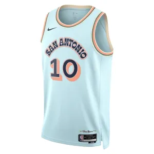 Maillot Homme San Antonio Spurs Jeremy Sochan City Edition 2024-25 Bleu Swingman