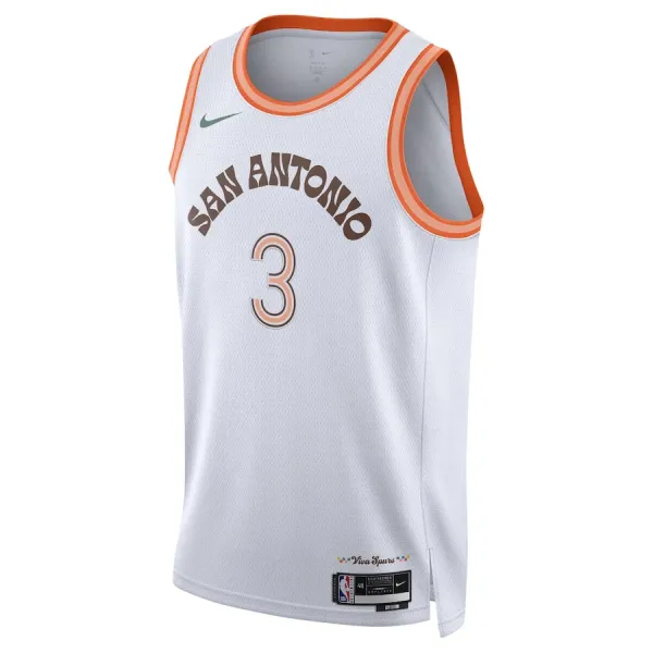 Maillot Homme San Antonio Spurs Keldon Johnson City Edition 2023-24 Blanc Swingman