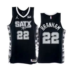 Maillot Homme San Antonio Spurs Malaki Branham 22 Statement Edition Noir Swingman Maillot Homme San Antonio Spurs Malaki Branham 22 Statement Edition Noir Swingman